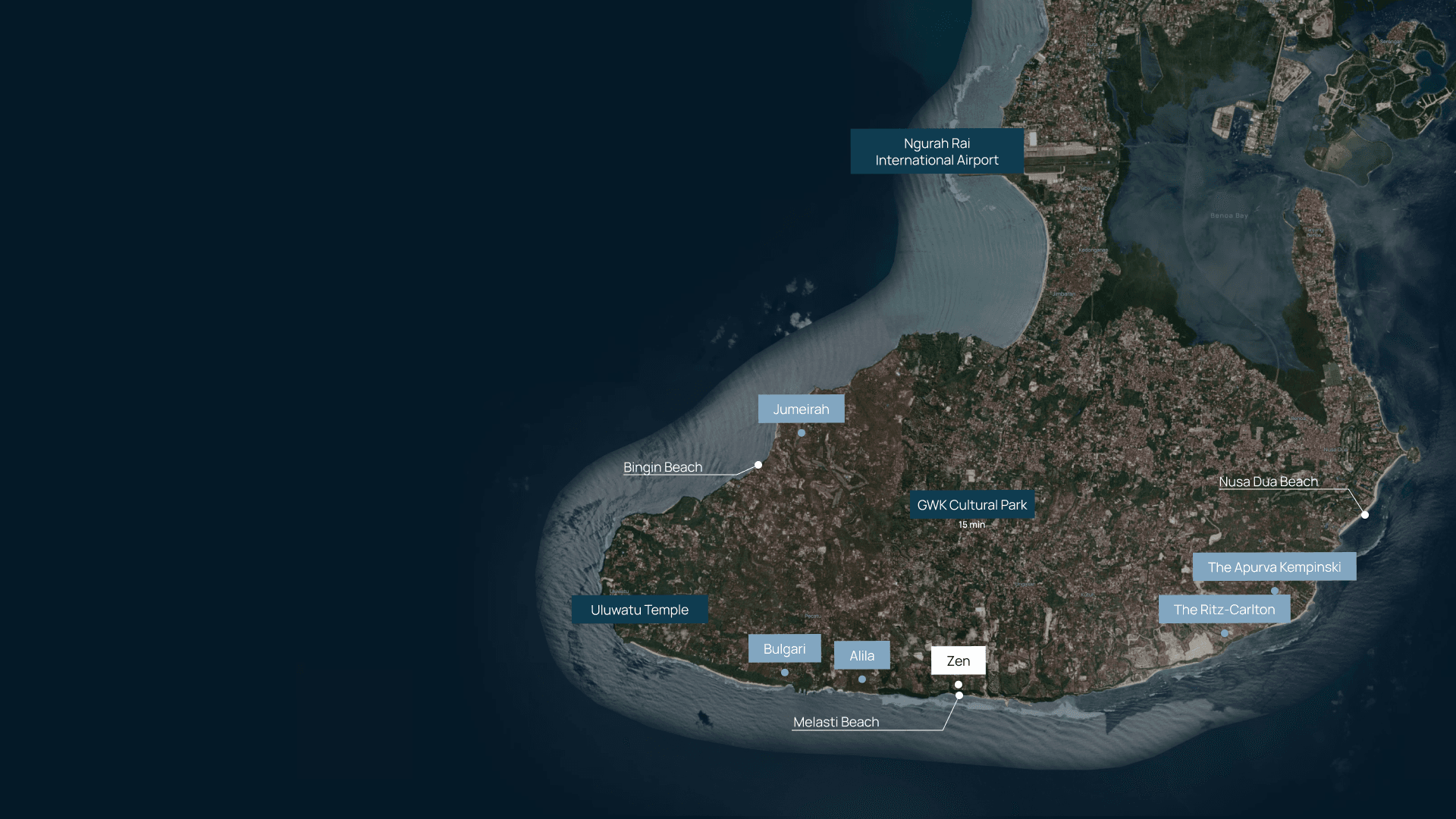 Zen location map